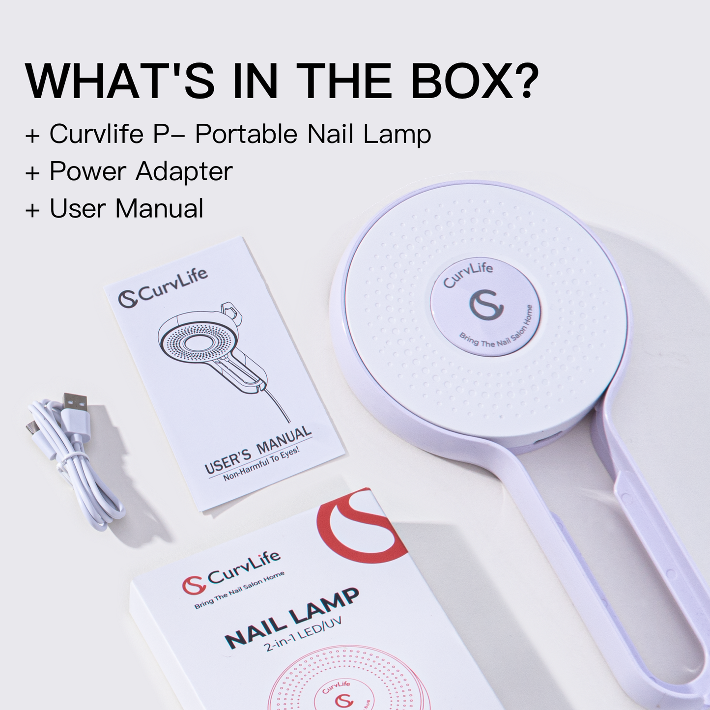 Portable UV nail curing lamp