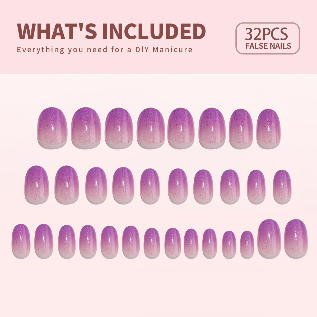 Gel Press On Nails 16 Sizes-32 Pcs Kit X004Q1OSZX