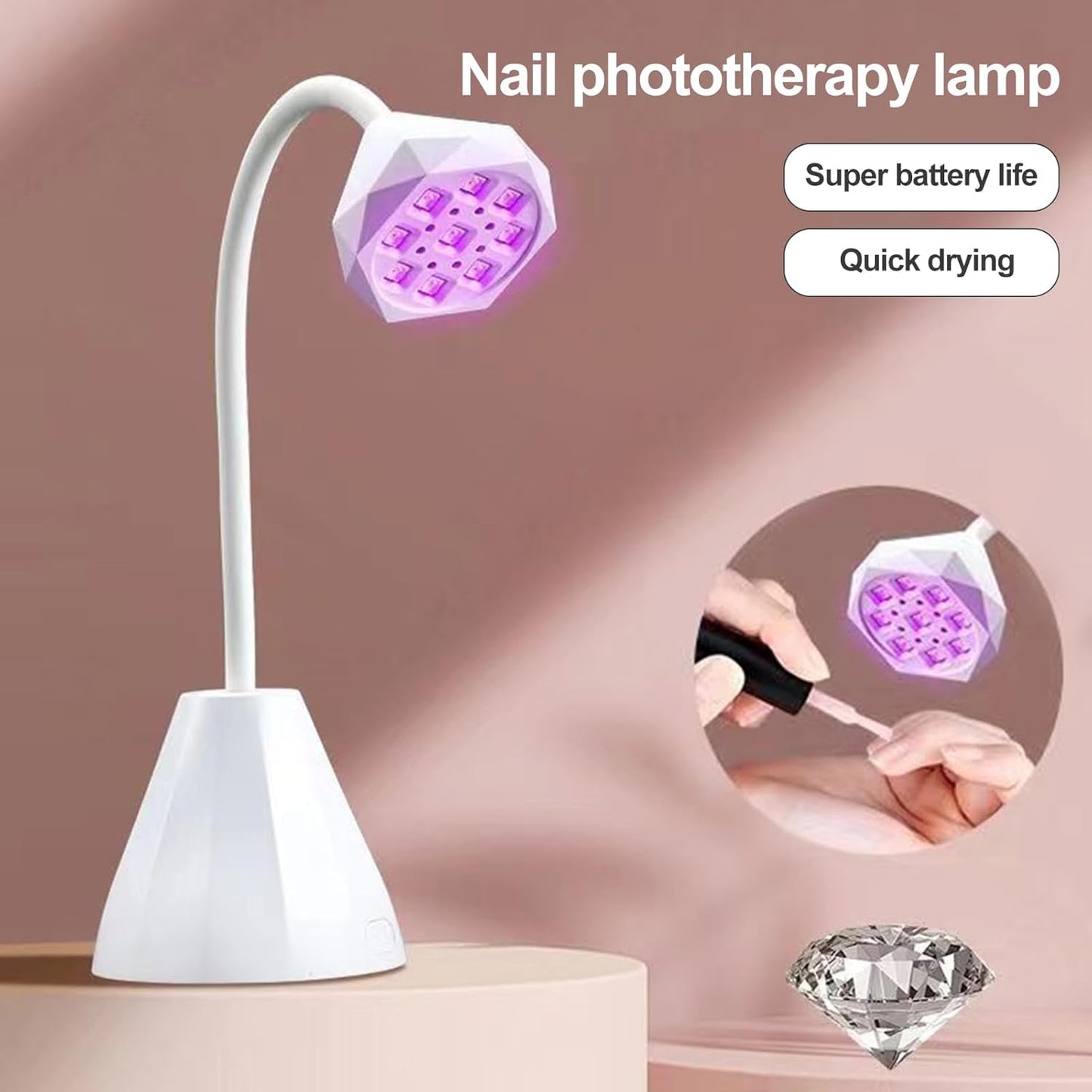 Goosenecks UV Light for Nails Art Rechargeable