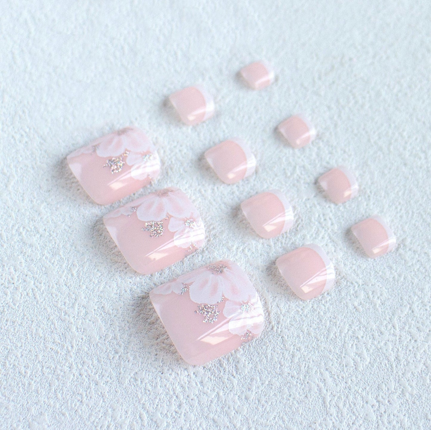 Sale Press On Toe nails Set 24 Pcs-12 Sizes /set X-0063