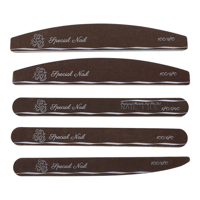 5 PCS Nail File Set - Includes Sponge File. Emery File. and Wooden File for Manicures