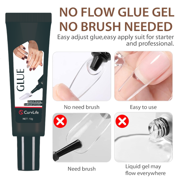 Semi solid glue New Upgrade Super Strong Quick drying with remover kit