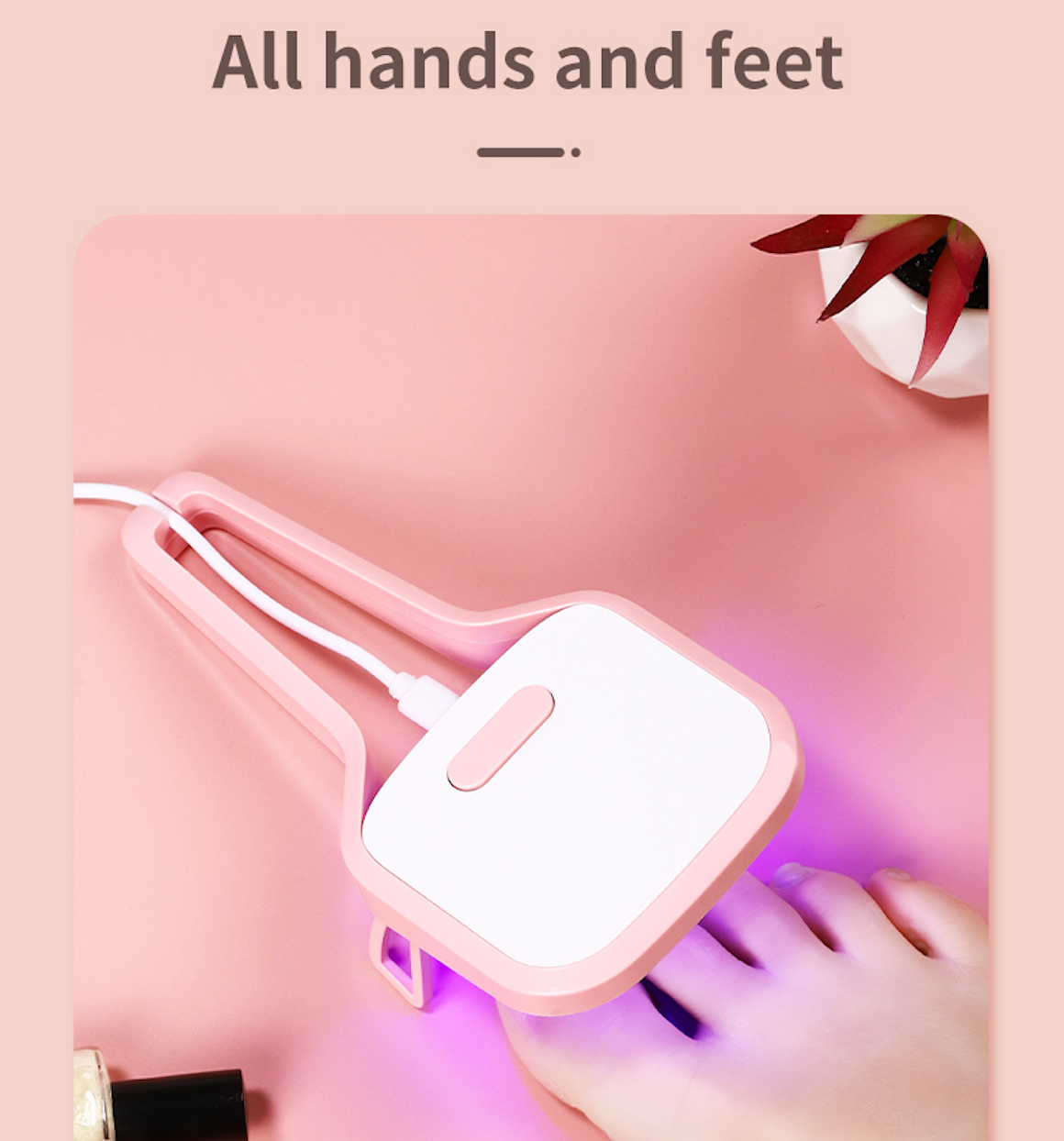 Portable UV nail curing lamp