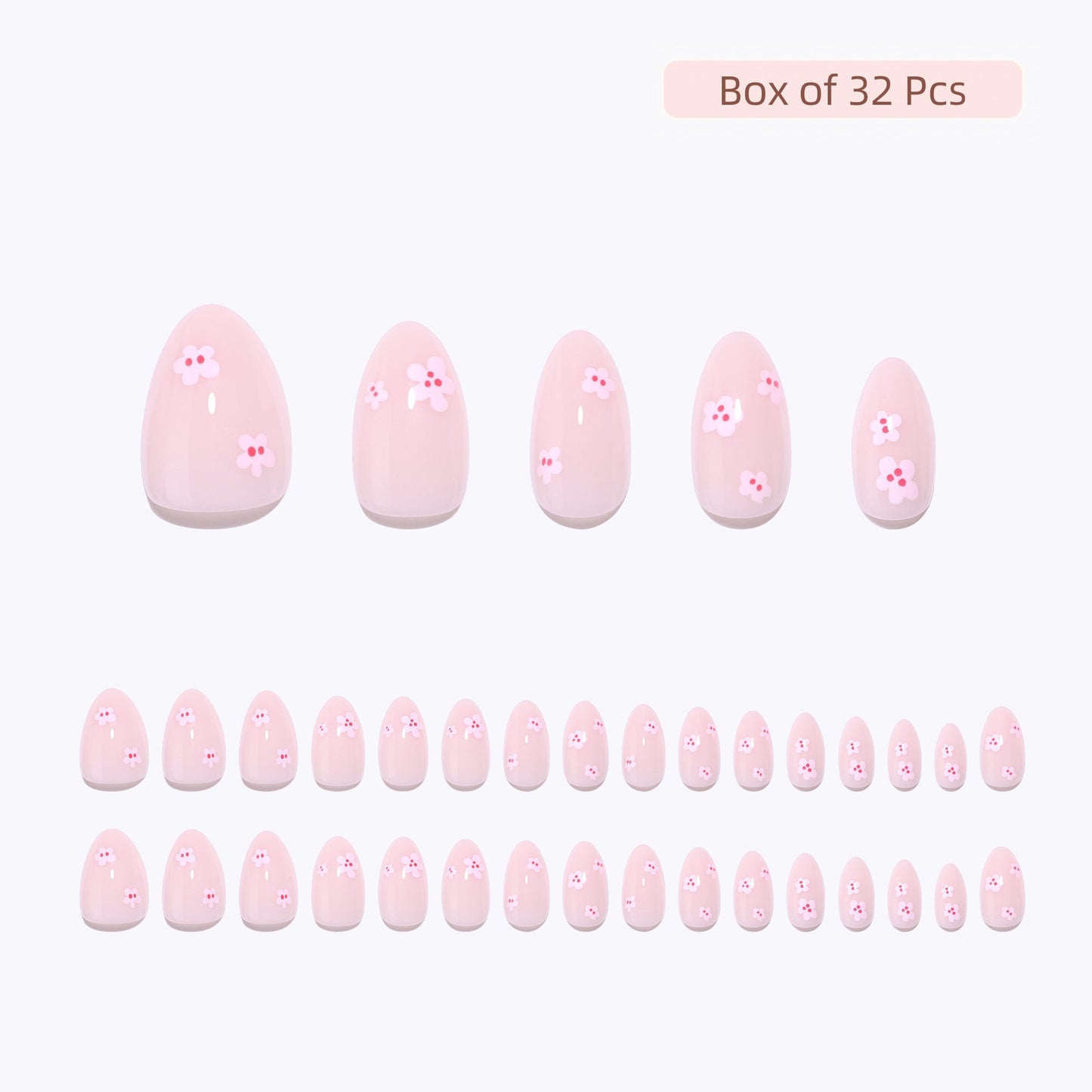 15 Sizes-30 Pcs Acrylic Press On Nails XNPH1988