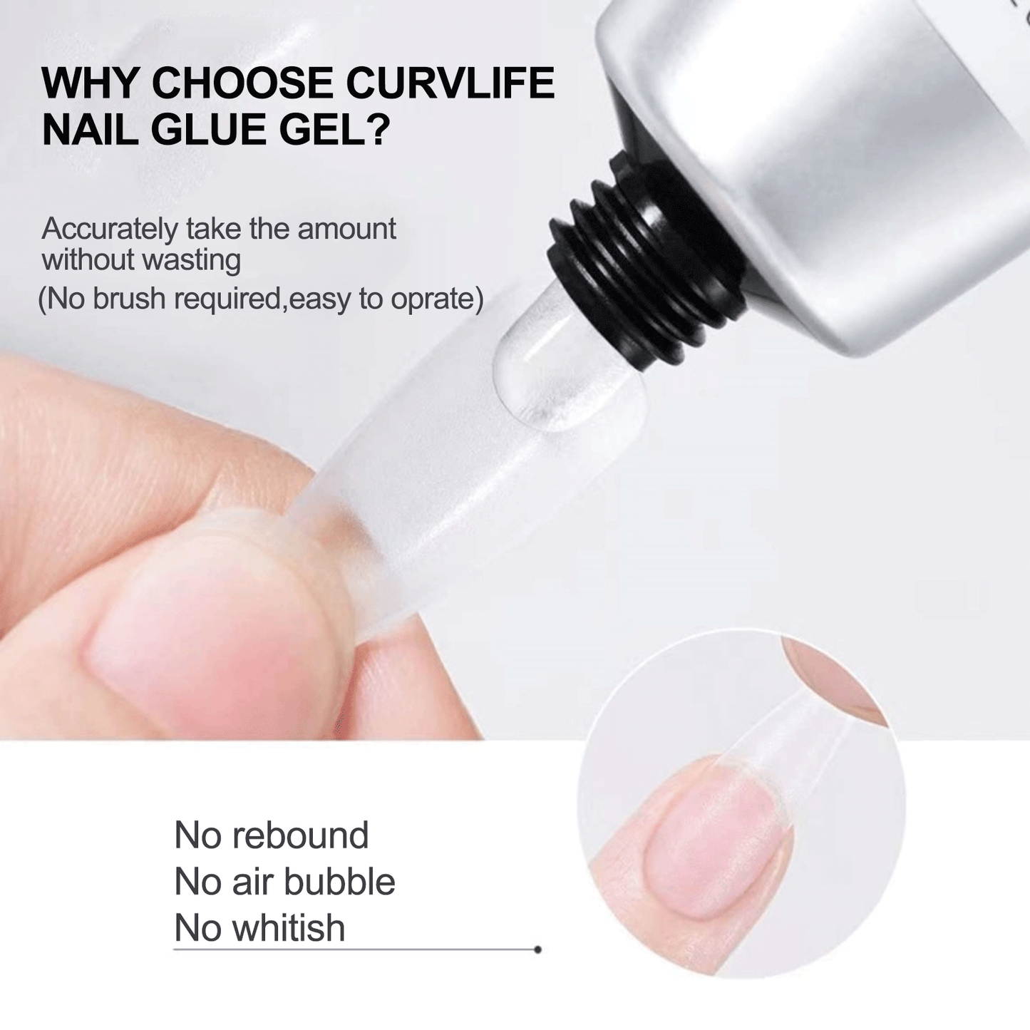 30g Toothpaste Solid Nail Glue Need Light Cured(Not recommend for dark color)for press on nails