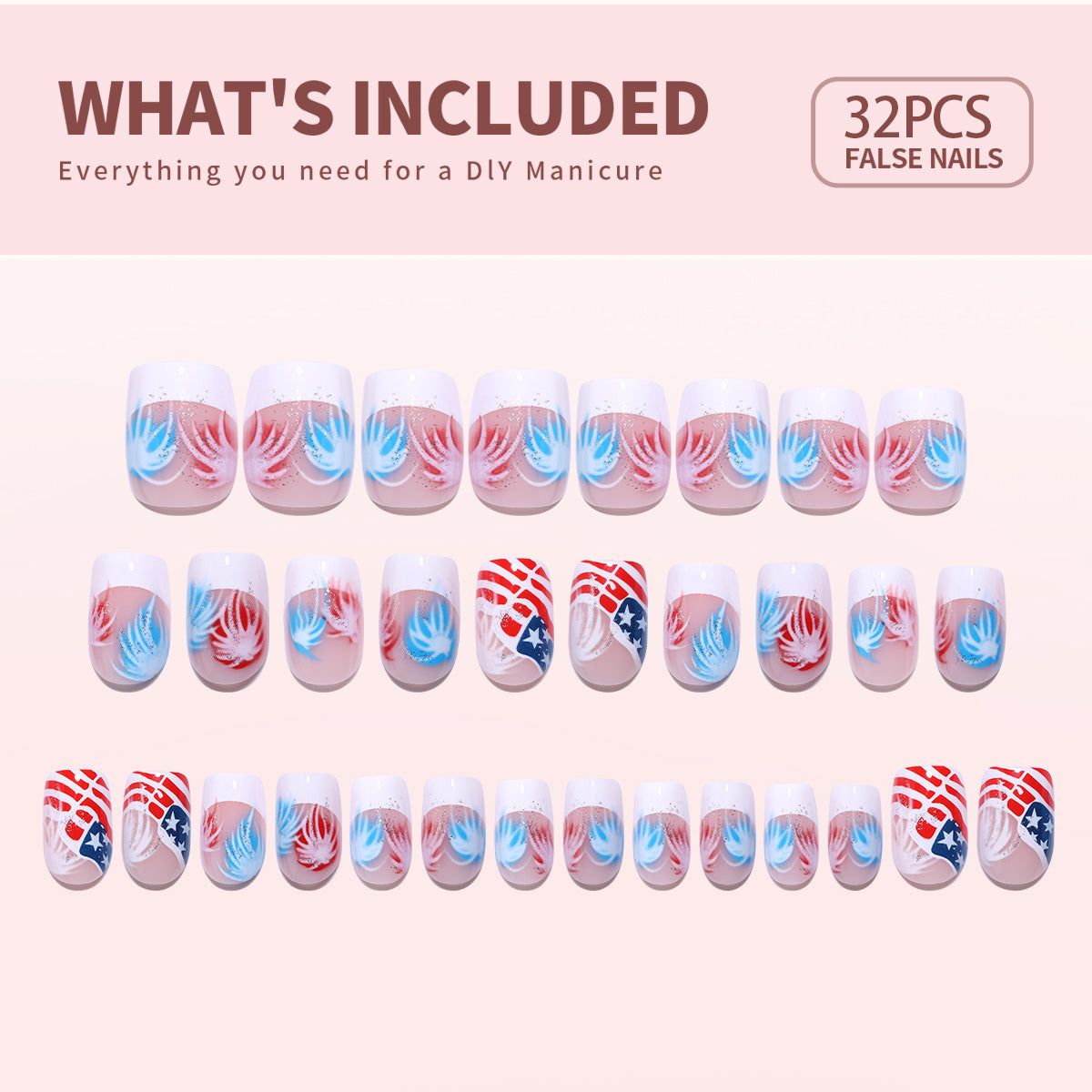 Sale Gel Press On Nails 16 Sizes-32 Pcs Kit X004NQ5T2R