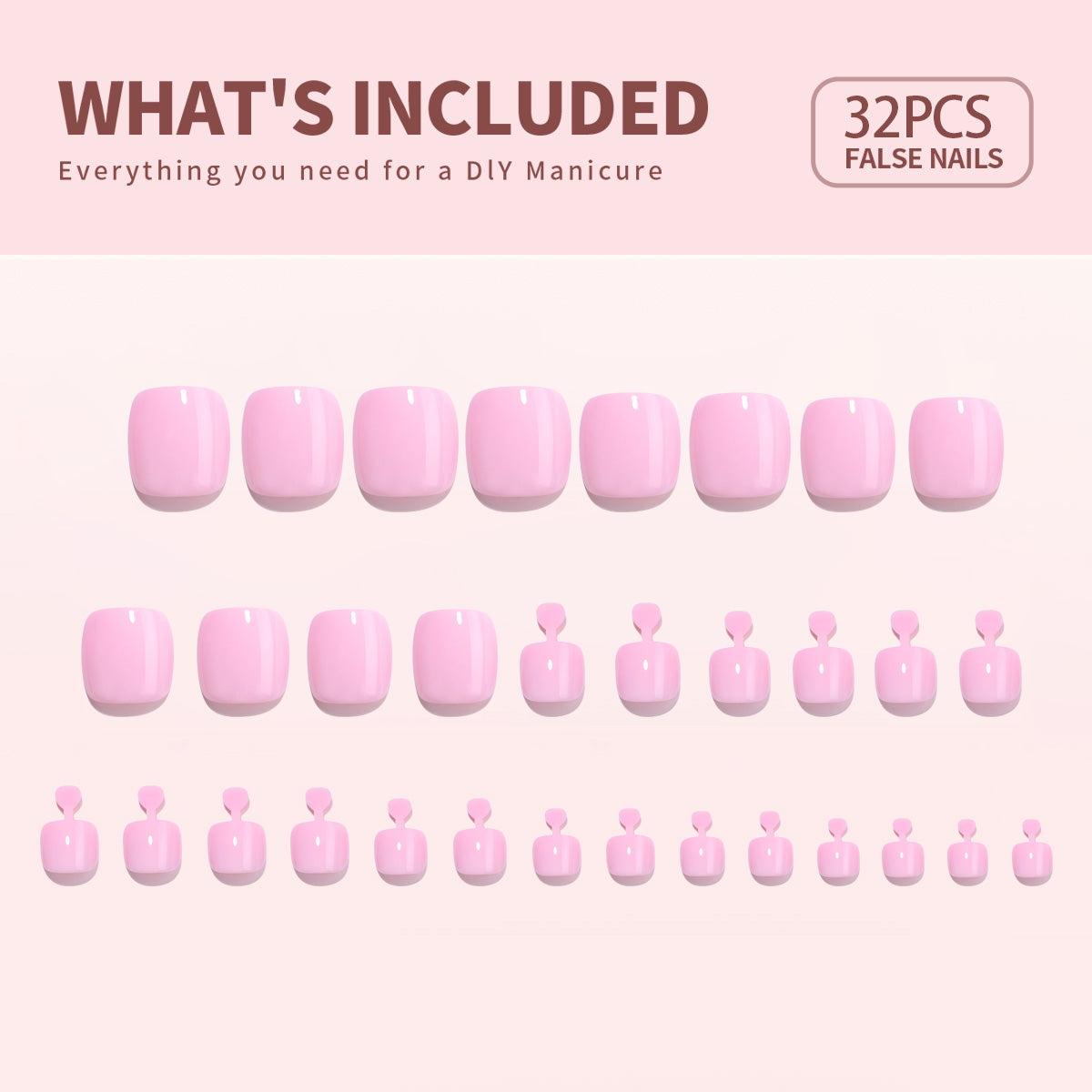 Mani & Pedi Toe Press-On Set  X004PS4TPB-z