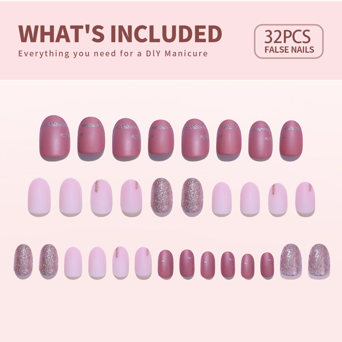 Gel Press On Nails 16 Sizes-32 Pcs Kit X004Q73RX1