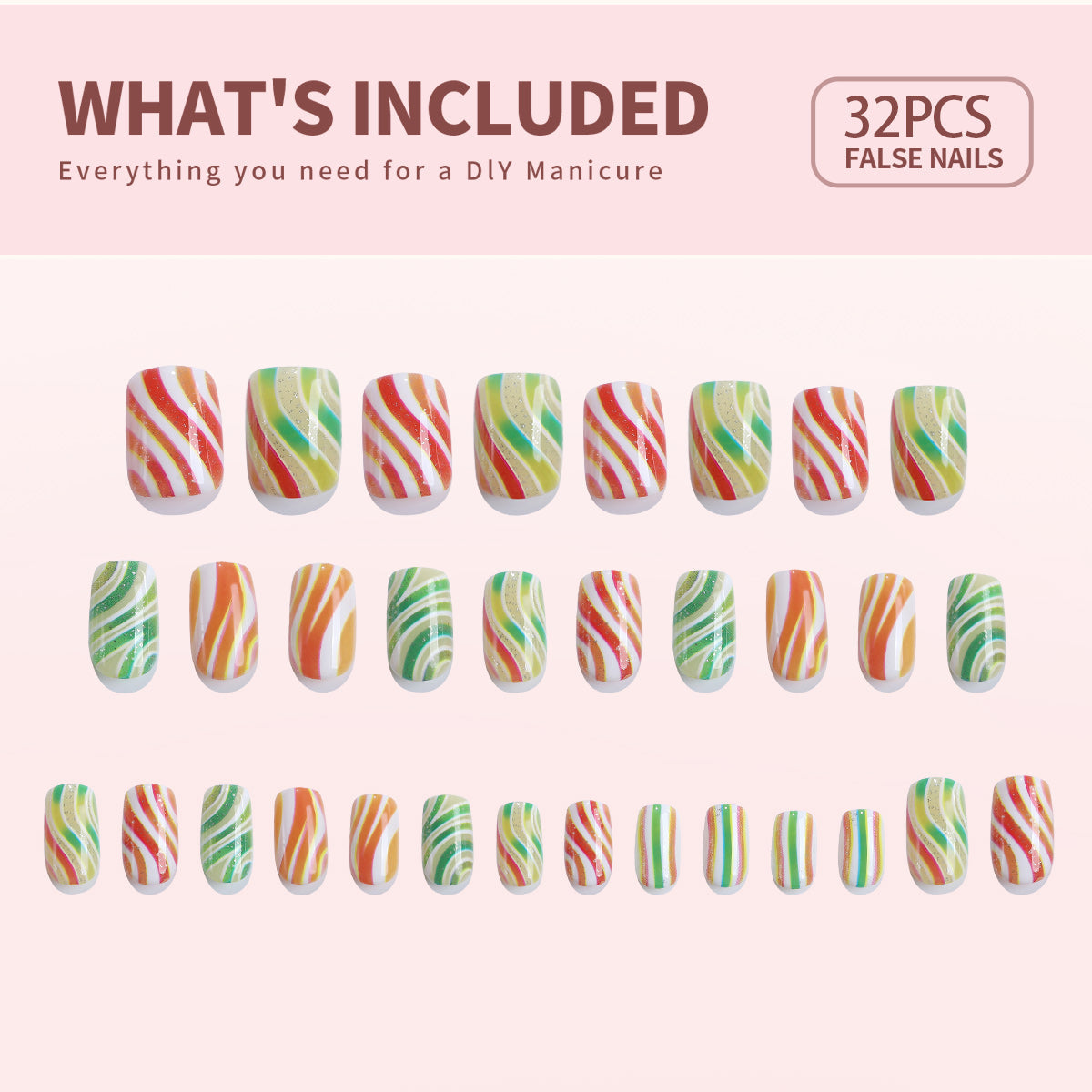 Sale Gel Press On Nails 16 Sizes-32 Pcs Kit X004OJ5GF3