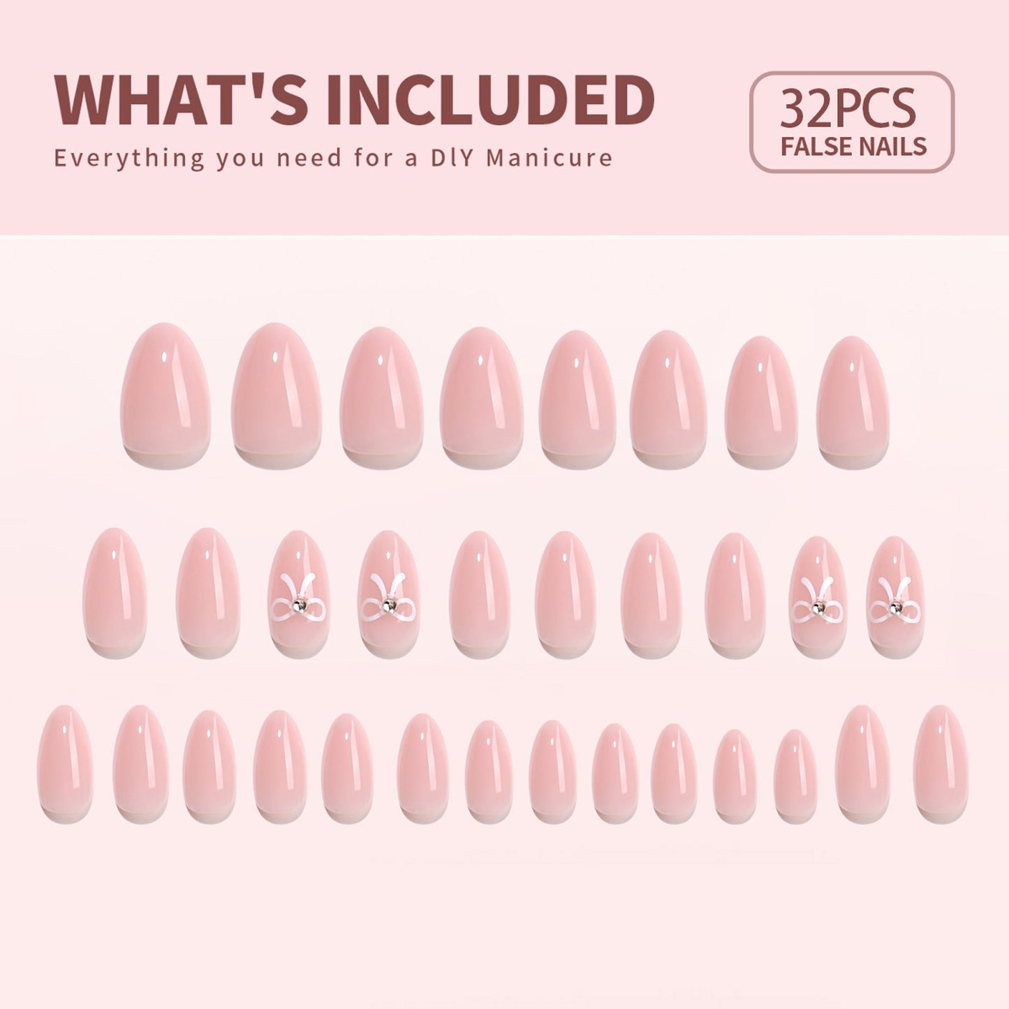 Gel Press On Nails 16 Sizes-32 Pcs Kit  X004PR9OUH