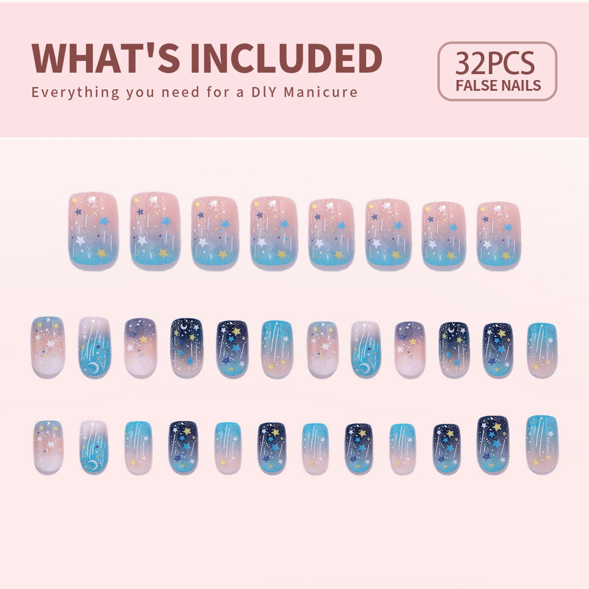 Sale Gel Press On Nails 16 Sizes-32 Pcs Kit  X004MHLCDR