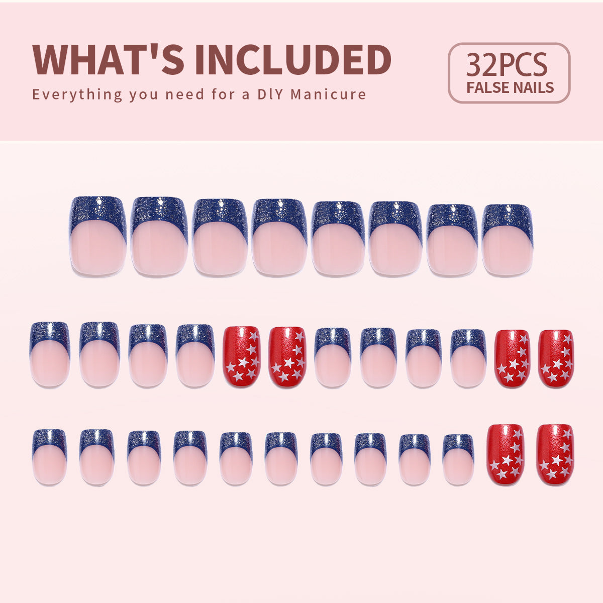 Sale Gel Press On Nail 16 Sizes-32 Pcs Kit  CUC2401