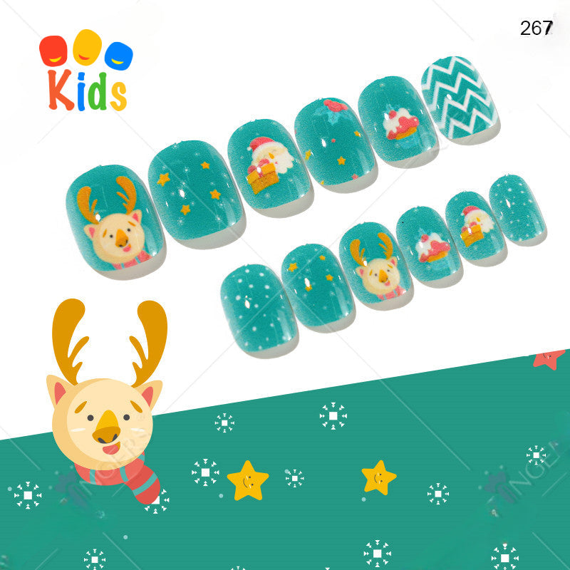 Mini Press On Nails For Kids 24Pcs-12 Size