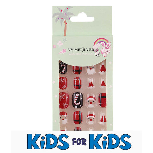 Sale Mini Press On Nails For Kids 24 Pcs KPN6-003