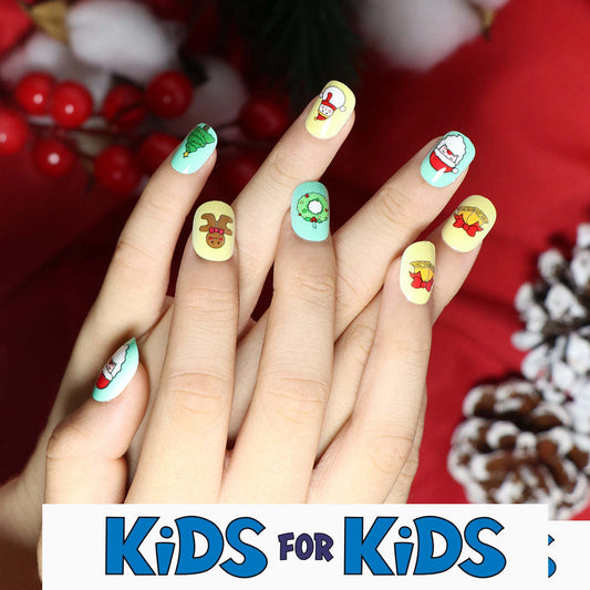 Sale Mini Press On Nails For Kids 24 Pcs JIA-299