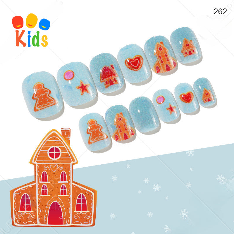 Mini Press On Nails For Kids 24Pcs-12 Size