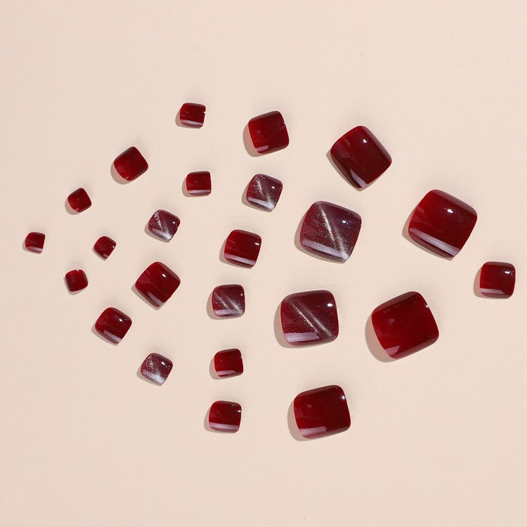 Press On Toe nails Set 24pcs/12 sizes XNT087