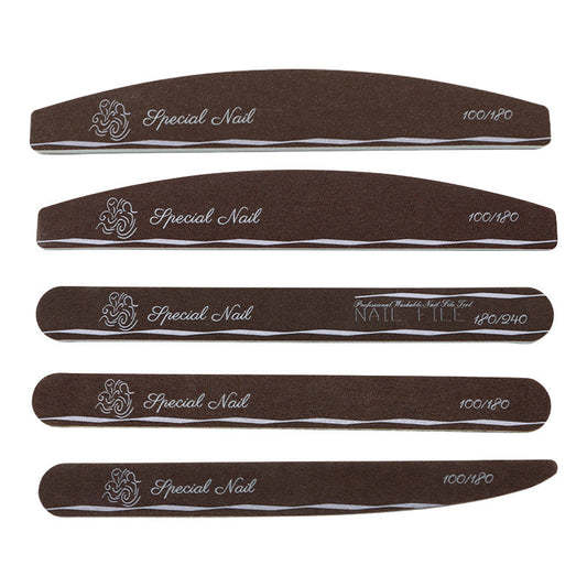 5 PCS  Nail File Set - Includes Sponge File. Emery File. and Wooden File for Manicures