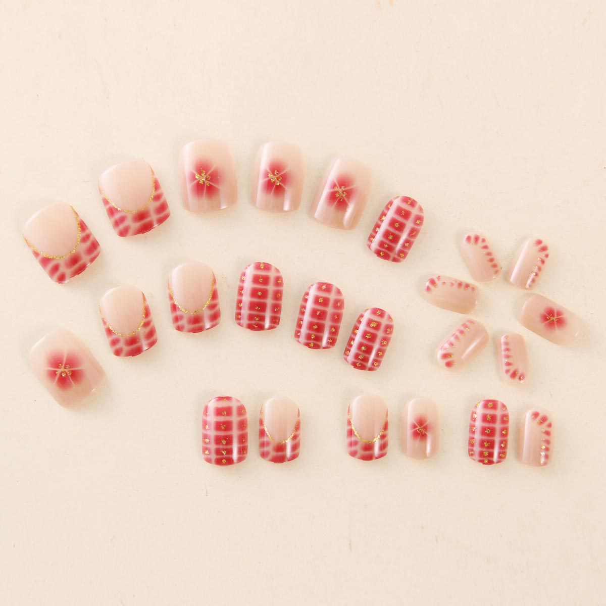 Gel Press On Nail 16 Sizes-32 Pcs Kit X004R7L2HN