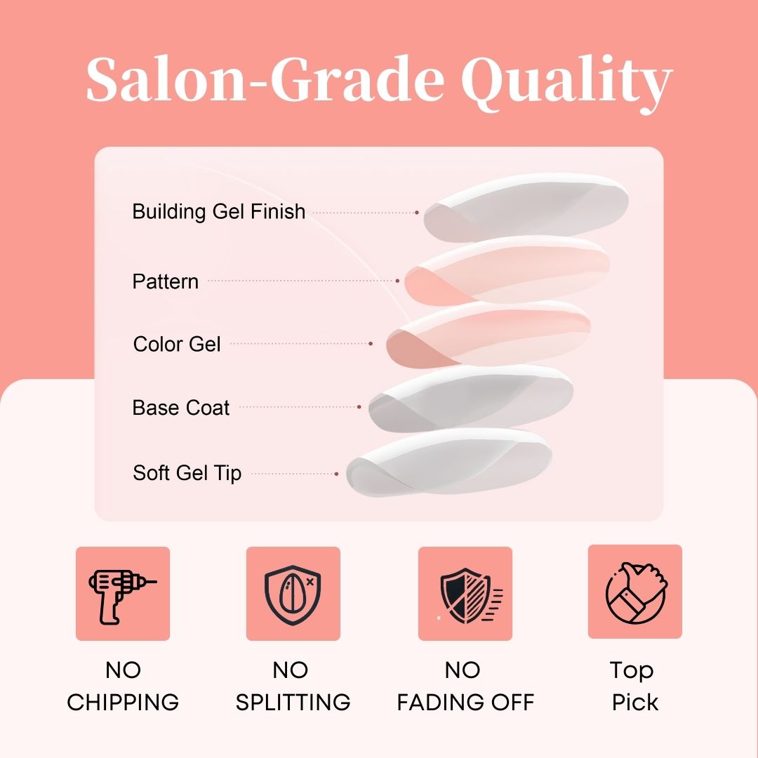 Sale Gel Press On Nails 16 Sizes-32 Pcs Kit XBPH1814