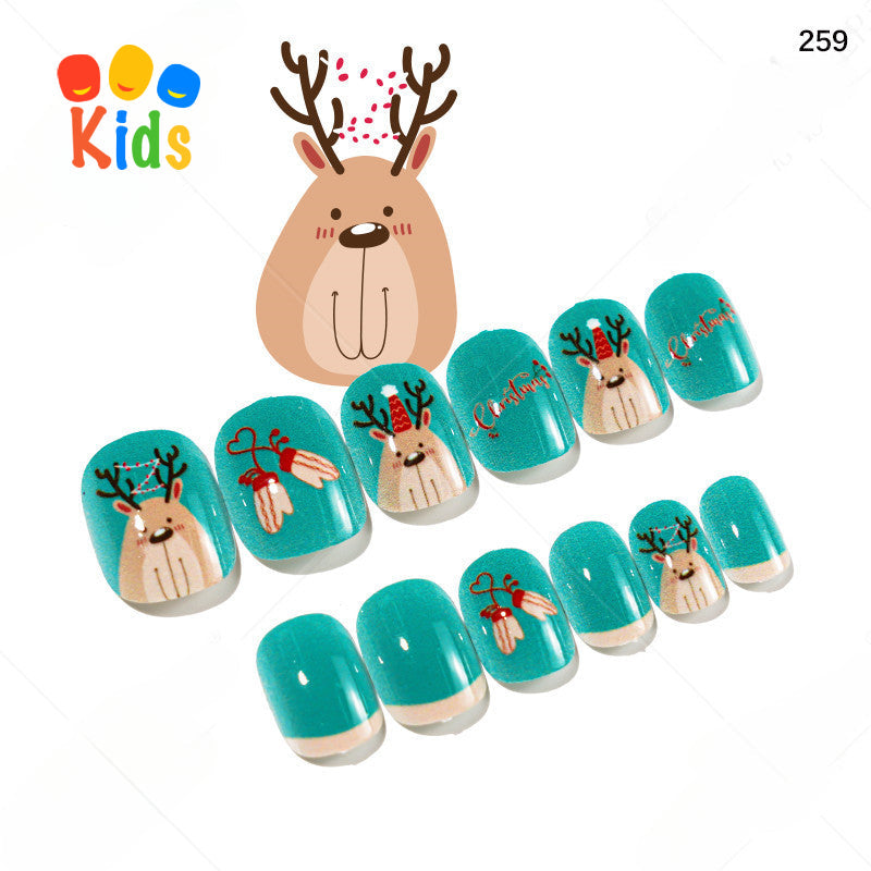 Mini Press On Nails For Kids 24Pcs-12 Size