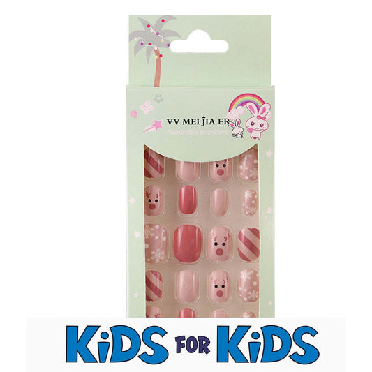 Sale Mini Press On Nails For Kids 24 Pcs KPN6-008
